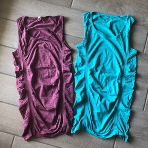 2 Calia Ruched Tank Tops